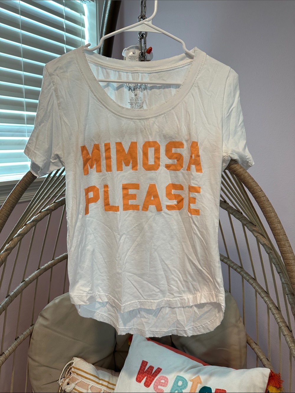Karma White Short-Sleeve 'Mimosa Please' Graphic Tee